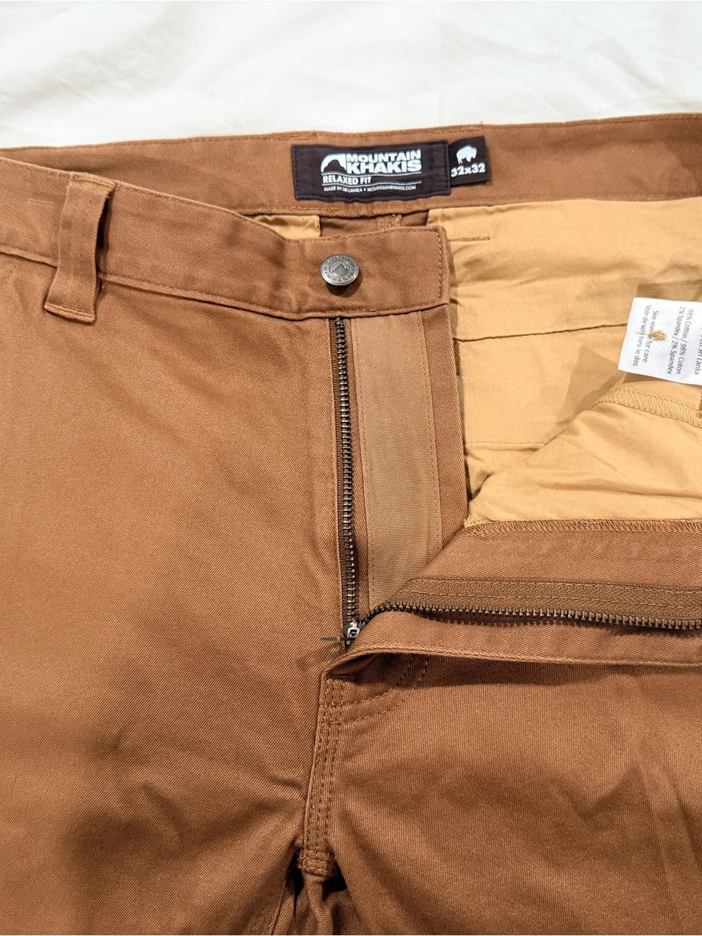 Mountain Khakis Men’s Tan Relaxed-Fit  32x32
